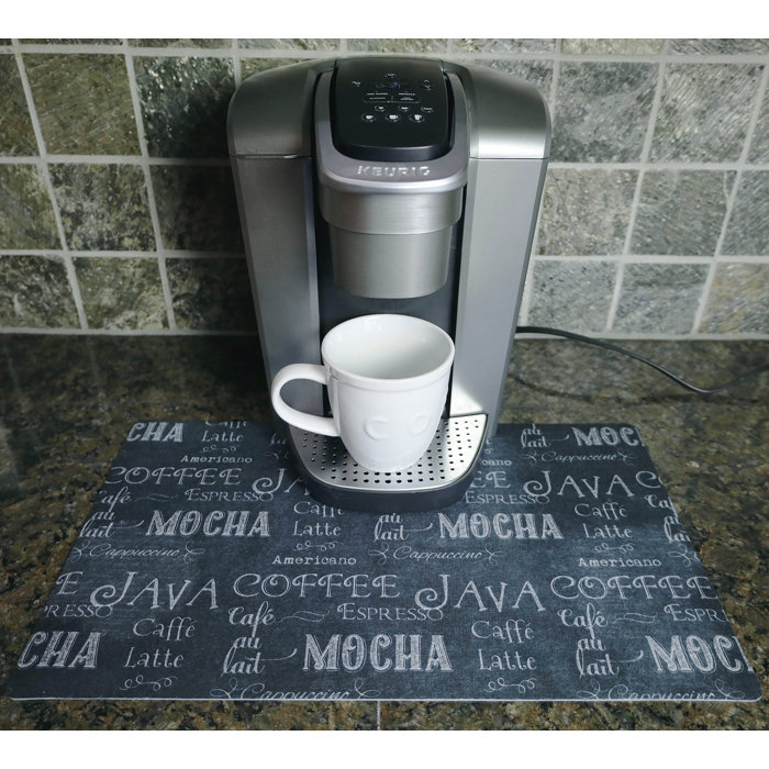 Drymate Coffee Maker Mat, Protects and Decorates Countertops